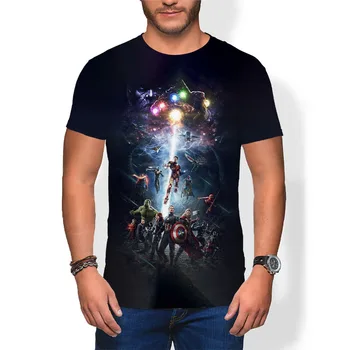 3D Tlač Avengers Muži T-košele s Krátkym Rukávom Letné Módy Chlapec Dievča Deti T-Shirts Streetwear Super Hrdina Deti Topy 2