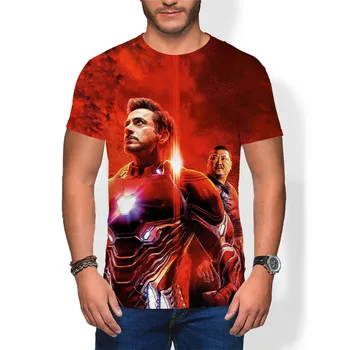 3D Tlač Avengers Muži T-košele s Krátkym Rukávom Letné Módy Chlapec Dievča Deti T-Shirts Streetwear Super Hrdina Deti Topy 5