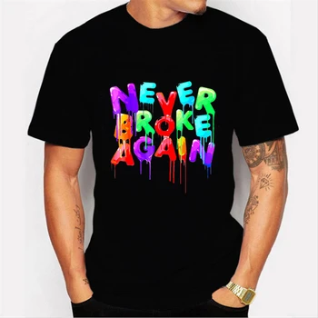 Muži/Ženy YoungBoy Nikdy Zlomil Znova Písmeno T Shirt Harajuku Grafické T-shirt Mužský/Ženský Čaj Topy Hip Hop Streetwear Camiseta