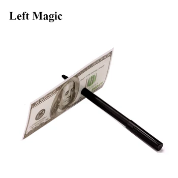 1 Ks ( Surová Pero ) Thru Bill Prieniku Doláru Bill Pero Magický Trik Guličkové Pero Značky Black Kúzelník Hračka Príslušenstvo Trik