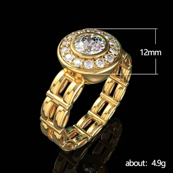 Huitan Luxusná Zlatá Farba Snubné Prstene Ženy Osobnosti Sledovať tvare Dizajn Výročie Strany Prst Krúžky Vyhlásenie Šperky 3