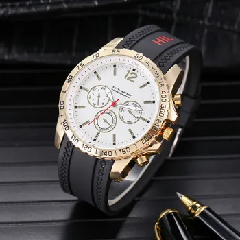 Slávny Populárnej Značky Hodiniek pre Mužov Luxusné Veľké Dial Muž Sledovať Silikónový Quartz náramkové hodinky Šport Hodiny Hifig Reloj Hombre