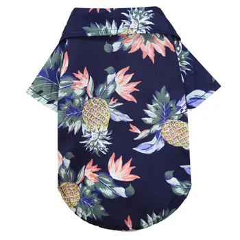 Letné Beach Psa Oblečenie Havajská Košeľa, Vesta Pet Oblečenie Kvetinové T-Shirt Mäkké Coconut Tree Vytlačené Vesta tričko Oblečenie