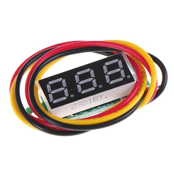 DC 0-100V 3-Wire Mini Rozchod napätia, Voltmeter merač LED Displej Digitálny Panel Voltmeter Merač Detektor Monitor Nástroje 0.28 palec