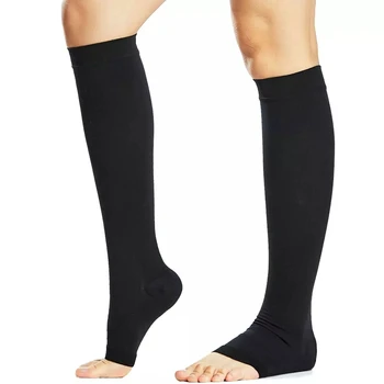 Športové Toeless Kompresné Pančuchy Ženy Muži Firma 20-30 mmHg Gradient Tlaku Podporu na Kŕčové Žily Teľa Otvorené Prst Ponožky