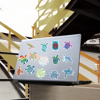 50Pc/color malá korytnačka korytnačka série dekoratívne animácie nálepky DIY bullet denník, zápisník papiernictvo fľaša label nálepka