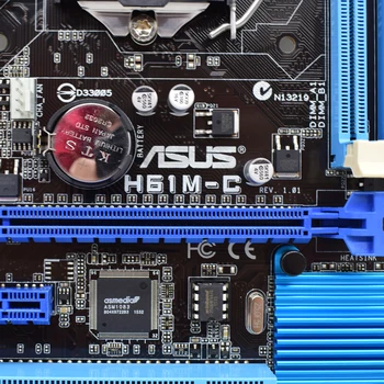 ASUS H61M-C Doske LGA1155 pamäte DDR3 Ram 16GB pre Core i3-3220T Intel Xeon E3-1230 v2 CPU, USB 2.0 Intel H61 Micro ATX Placa-mae