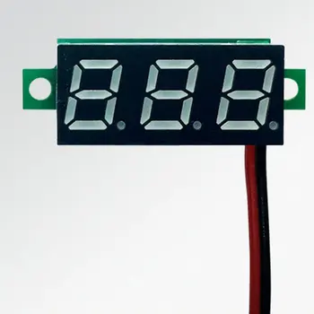 0.28 palcový 32V DC Dual LED Digitálny Voltmeter Ammeter Napätie AMP Moc Dva-drôtu Digitálny Displej DC Voltmeter Nastaviteľné