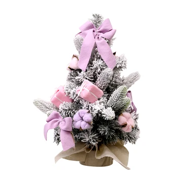 Vianočné iny simulácia cedar hrnú strom ploche mini ružová ozdoby na Vianočný stromček snímania nastaviť dekorácie