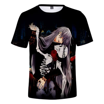Hot Predaj Anime Čiernom Butler 3d Vytlačené T-shirt Unisex Móda Bežné Mikina Populárne Hip-hop Streetwear Krátky Rukáv Topy