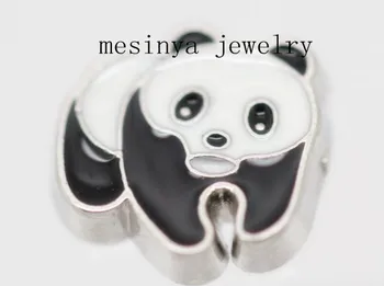 10pcs china panda plávajúce kúzlu skla medailón Min sumu $15 za účelom zmiešané položky, FC-348