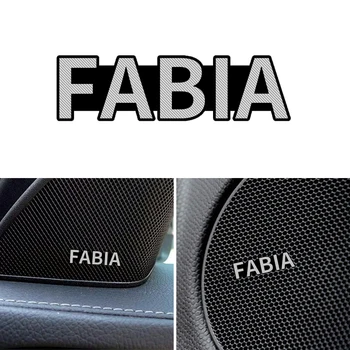 4pcs Auto Auto Reproduktor, audio Odznak Nálepky Dekorácie Obtlačok na Škoda Fabia 1 2 3 MK1 MK2 Znak Auto Styling