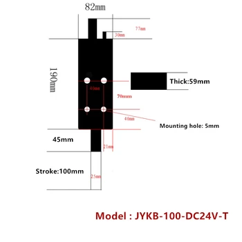 CNC THC Plazmový Rezací Horák, Výška Radič THC Zdvihákov JYKB-100-DC24V-T3 plazmový horák
