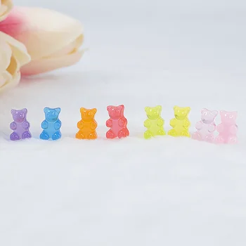 800pcs nail art decoration Mini Živice Medveď Gummy bear Flatback Cabochon Miniatúrne vzor nášivka ornament plavidlá DIY zápisník 0