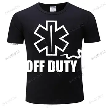 Nové módne tričko mužov posádky krku tričká krátky rukáv Emt Had Off Duty Bavlny Značky letné T-shirt Mužov vintage Teeshirt pre chlapcov
