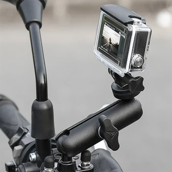 Na Motocykel, Bicykel, Kamera, Držiak Na Riadidlá Zrkadlo Mount Držiak 1/4 Kovový Stojan Pre GoPro Hero8/7/6/5/4/3+ Akcia Fotoaparát Accessorie