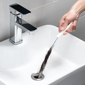 1/2 ks rúry bagrovanie kefa kúpeľňa vlasy kanalizácie, umývadlo čistiaca kefa kanalizácie cleaner skladacie cleaner zapojený otvor odstraňovač nástroj