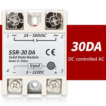 Solid state relé ssr-40da malé jednofázový 220 VAC DC kontrolované AC stykač modul DC24 V tele SUSWE 0