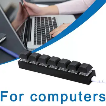 7keys Mini Klávesnica Makro Tlačidlá Rgb Diy Prispôsobiť Programovateľných Herných klávesová Skratka Klávesnice Mechanické W9s9