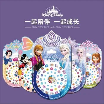 Disney Originálny Disk Svetla na Nechty, Nálepky Mrazené Sophia Princezná Detí Cartoon Nálepku 5 ks/sada