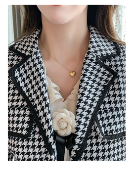 2021 Nové Jeseň Zima Houndstooth Vintage Dve Kus Ženy Krátke Tweed Bunda, Kabát + Dámy Vysoký Pás Mini Sukne, Obleky