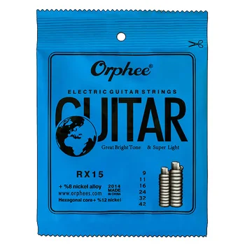 Orphee 10 Nastaviť 6Pcs/Set Gitara String RX15 Zliatin Niklu String Super Light Elektrické Gitarové Struny
