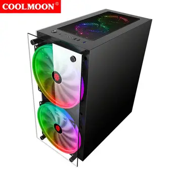 COOLMOON CR200 RGB Ventilátor Vypnúť Veľký Objem Vzduchu 20 cm Ložisko Svetelný Chladiaci Ventilátor pre PC Prípade