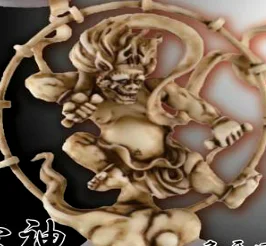 Gashapon Kapsule Hračka Japonsko Skutočné Kaiyodoo Poklad Budhistické Sochy Vietor Pán Boh Hromu Bohyňa Milosrdenstva Model Dekorácie 2