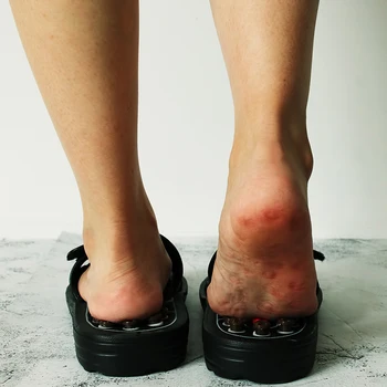 Acupoint Masážne Papuče, Sandále Pre Mužov Nohy Čínska Akupresúra Liečba Lekárske Otáčanie Nohy Masér Unisex Topánky