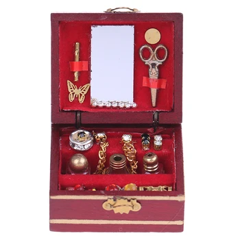 1pc Mini Šperky Box Model domček pre bábiky Miniatúry Deti DIY Miniatúry Doll House Nábytok, Hračky Dom 1:12 Príslušenstvo