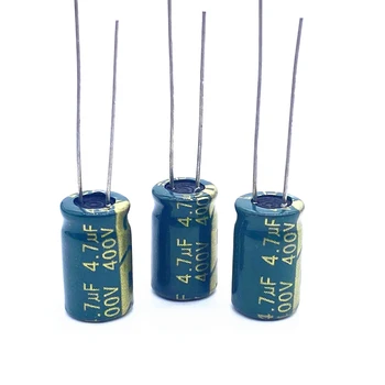 10pcs/veľa 400v 4.7 UF vysoká frekvencia nízka impedancia 400V 4.7 UF hliníkové elektrolytický kondenzátor veľkosť 8*12 S22 20%