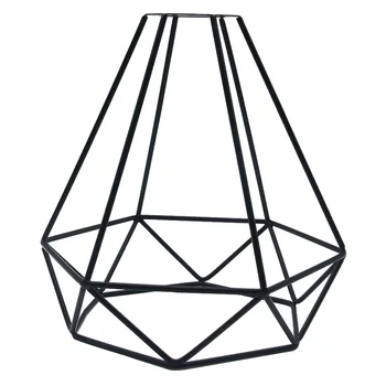 Kovové Tienidlo Stropné Svietidlo Tienidlo Lampy Železnej Klietky Geometrického Tvaru Prívesok