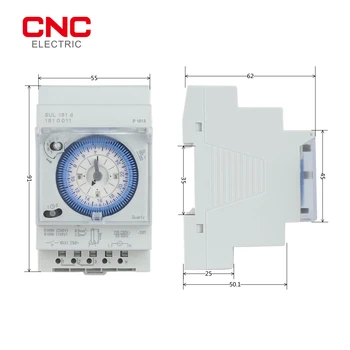 CNC SUL181d Čas Relé Sledovať Inštalácie Mechanické Časovač 220V 24-hodinové Priemyselné Času Spínača