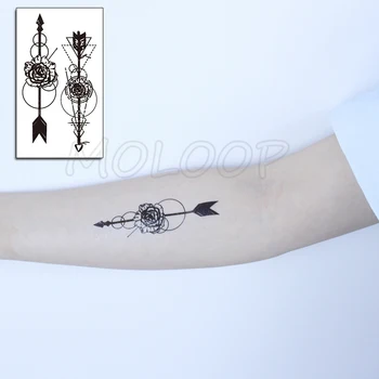 Tetovanie Nálepky, Dýku, Meč Bud Ruže Kvet Prvok Anime Tatto Body Art make-up Nepremokavé Dočasné Žien a Mužov 0