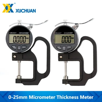 Mikrometer Hrúbka Meter 0-12.7 0-25.4 Precision0.01/0.001 Na Hrúbke Papiera Rozchod Merač, Digitálny Mikrometer Hrúbka Tester