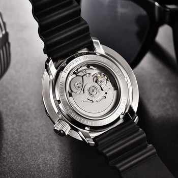 PAGRNE DIZAJN Klasické Luxusné pánske Automatické Hodinky Zafírové Sklo Mechanické Náramkové hodinky z Nerezovej Ocele 300M Nepremokavé Hodiny