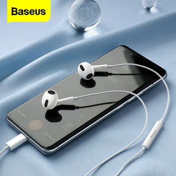 Baseus Encok Typ-C bočná in-ear Káblové Slúchadlá Športové Slúchadlá Headset mikrofón diaľkové ovládanie Pre Samsung Huawei Xiao 3