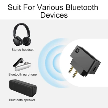 Lietadlo Bluetooth 5.0 Vysielač Skladacia Spínač, Zapojte Bezdrôtový Letu Adaptér Podpora TV, PC Hry S Skladacia Aux 3,5 mm Konektor