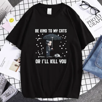 Tvorivosť byť láskavý k mojej mačky tlač Ženy, t Košele jednoduché, kvalitné tričká Cartoon nadrozmerná top Travering o-krku Ženské Tričká