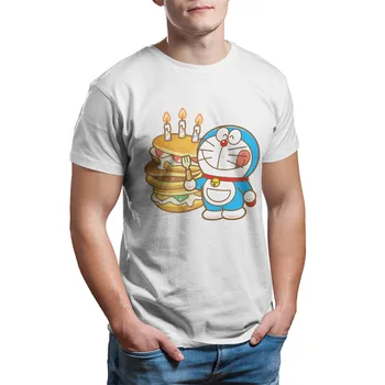 Voľné Módne Tričká Doraemon Mačka Komiksu Manga Série Mužov Štýl Textílie Topy T Shirt O Krk Veľká Veľkosť 0