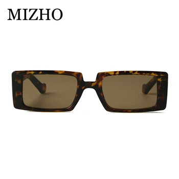 MIZHO 2022 Nové Módne Ženy Značky slnečné Okuliare Retro, Cool Retro Bodky Dizajn Úzke Okuliare Obdĺžnik Mužov Zelená Oculos De Sol