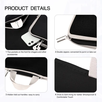 13.3-14 Palcový Notebook Sleeve Taška Prípade Notebooku Účtovná Taška Na Notebook, Ultrabook Taška Tablet Kryt 0