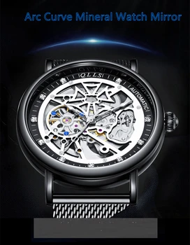 QLLS Luxusné Značky Hodinky Automatické mechanické pánske Vysoko Kvalitné Hodinky Mužov Business Bežné Ocele Pánske Náramkové hodinky Erkek Kol Saati 2