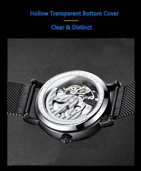 QLLS Luxusné Značky Hodinky Automatické mechanické pánske Vysoko Kvalitné Hodinky Mužov Business Bežné Ocele Pánske Náramkové hodinky Erkek Kol Saati 3