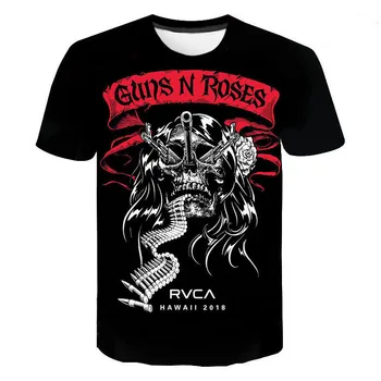 2021 punk zbraň n rose grafické t-shirt pánske t-shirt pánske top ropa hombre lete streetwear pánske letné oblečenie