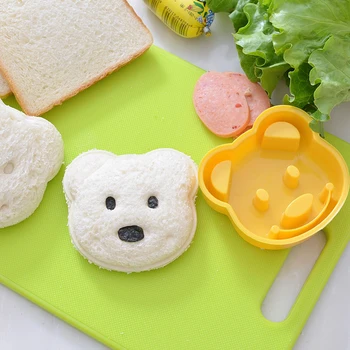 1 KS Krásne Medveď Tvar DIY Sandwich Formy Chlieb, Hrianka Plesne Sandwich Fréza Maker Kuchyňa Pečenie Pečiva Nástroje 3