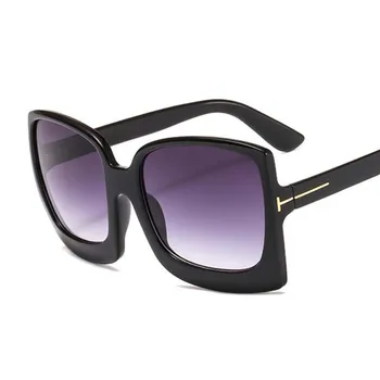 Nové Čierne Gradient Námestie slnečné Okuliare Ženy, Nadmerné Slnečné Okuliare Ženský Módny Dizajn Značky Zrkadlo Oculos De Sol UV400