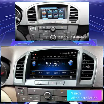Pre Buick Regal Na Roky 2009-2013 Android 9 palcový Auto Rádio Multimediálny Prehrávač Videa Stereo Navigácie GPS Č 2din DVD