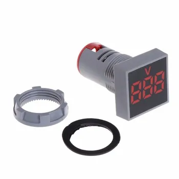Hot predaj! 5 Farieb 22 MM AC 20-500V LED Digitálny Voltmeter вольтметр Námestie Panelu Indikátor Červená Modrá Zelená Tester