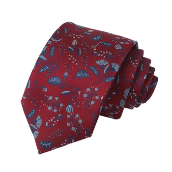 Móda Žakárové Mužov Väzby Business Kvetinový Kravata Gravata Svadby Ženích Krku Kravatu Cravat Polyester Tkaný Kravata Pre Mužov 0